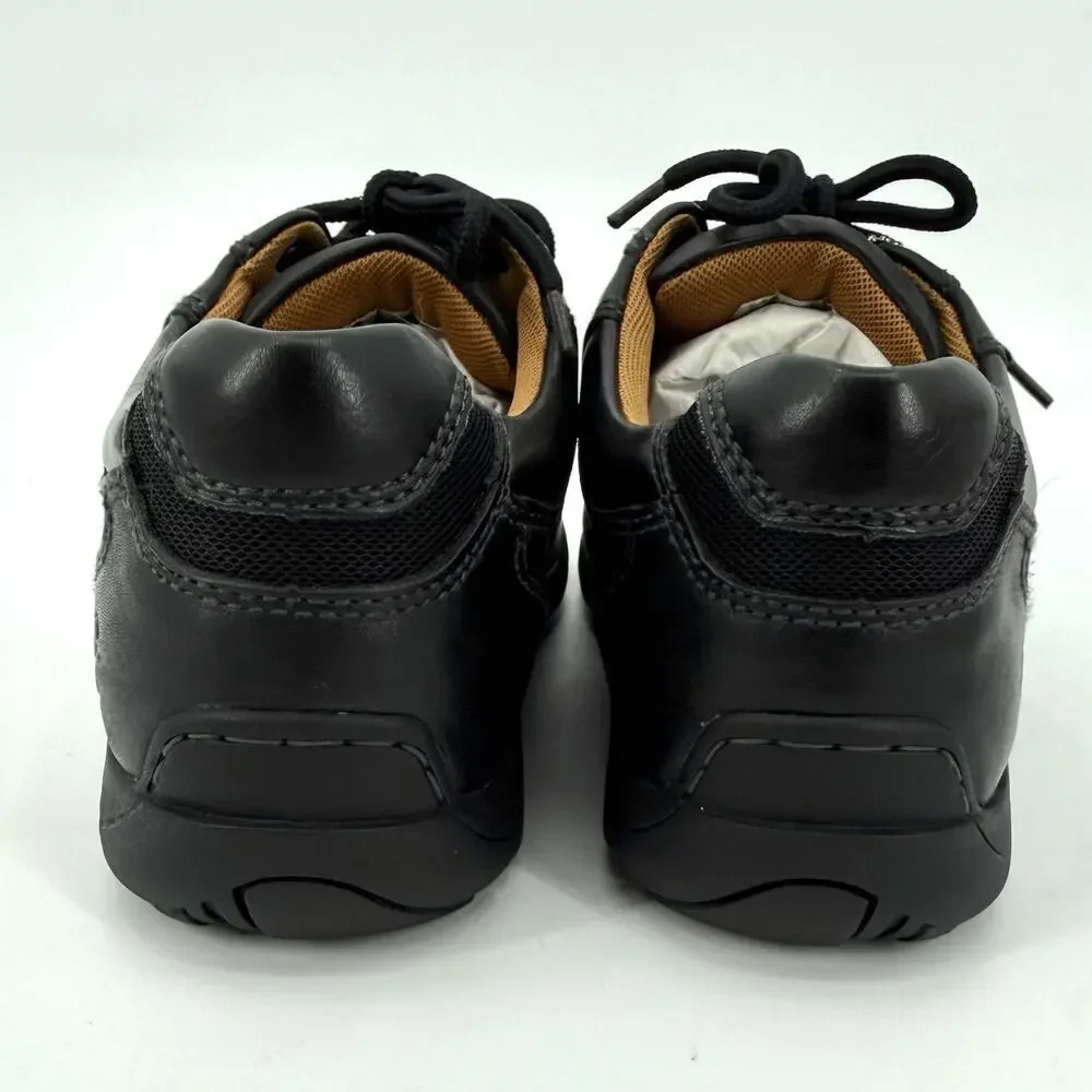 Streetcars Men's 9.5 M Aspen Casual Black Leather Lace Up Moc Toe Shoes Travel
